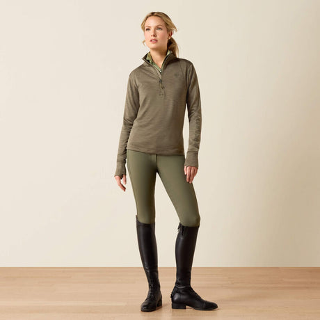 Ariat Team EQ 1/2 Zip Pullover in Kalamata, full outfit view