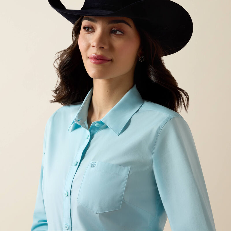 Ariat Team Kirby Western Shirt in Aquaesque, detail view 1