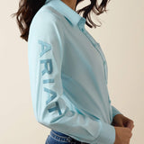 Ariat Team Kirby Western Shirt in Aquaesque, detail view 2