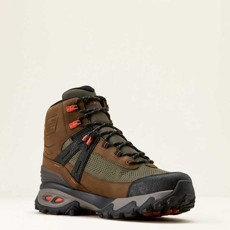 ARIAT Traverse Mid H20 Waterproof Boots - Mens - Brown Bark / Evergreen