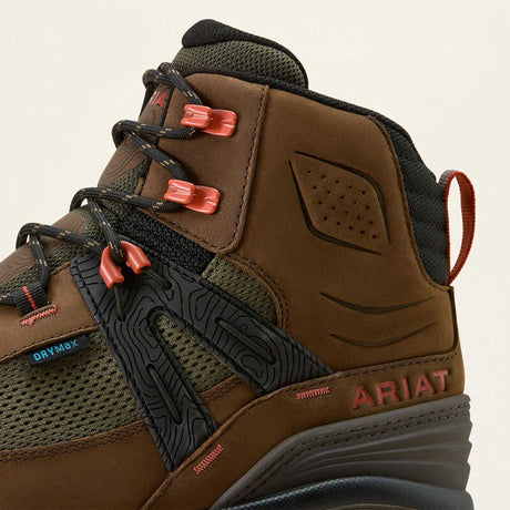 ARIAT Traverse Mid H20 Waterproof Boots - Mens - Brown Bark / Evergreen