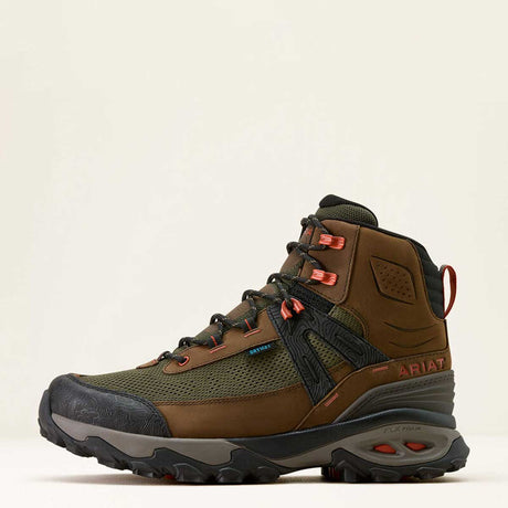 ARIAT Traverse Mid H20 Waterproof Boots - Mens - Brown Bark / Evergreen