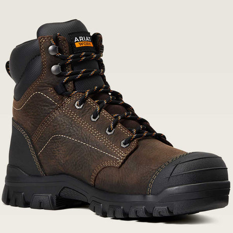 ARIAT Treadfast 6" Waterproof Work Boots – Women's Steel Toe  – Dark Brown