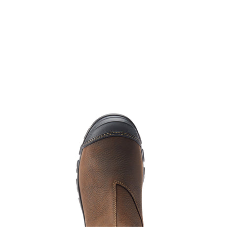 ARIAT Treadfast Chelsea Work Boots - Mens Waterproof Steel Toe Cap - Dark Brown Ariat