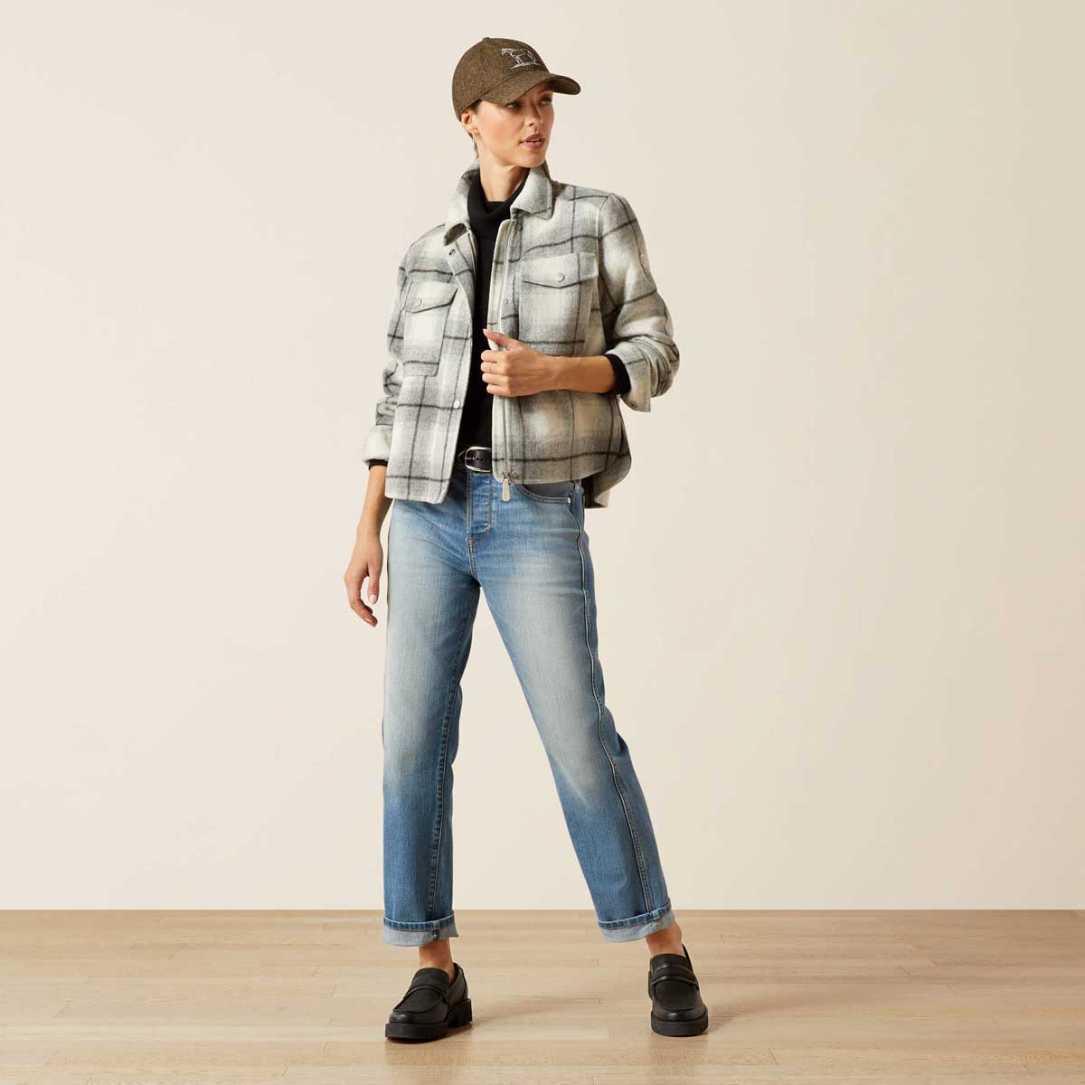 ARIAT Warrington Wool Jacket - Women's - Grey Plaid