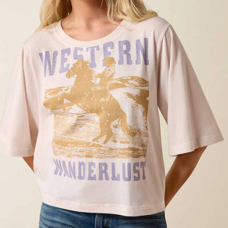 ARIAT Western Wanderlust T-Shirt - Womens - Sea Salt