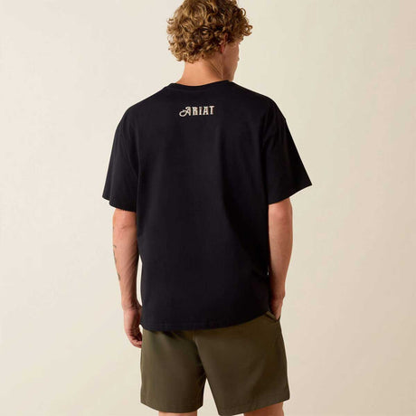 ARIAT Wild Life Boxy T-Shirt - Mens - Washed Black