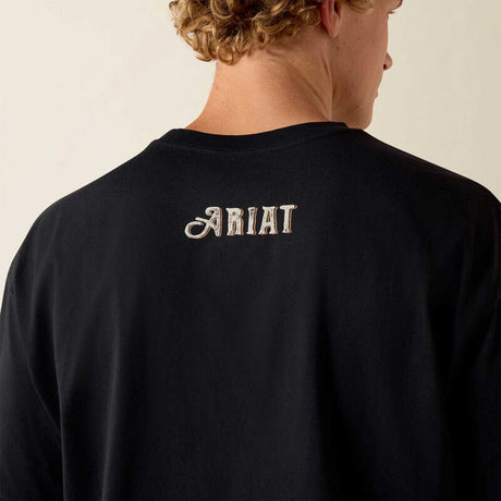 ARIAT Wild Life Boxy T-Shirt - Mens - Washed Black