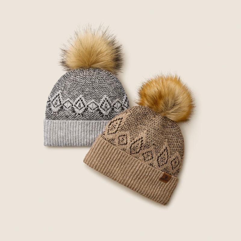 Ariat Willow Beanie in Earth Heather, detail view 1