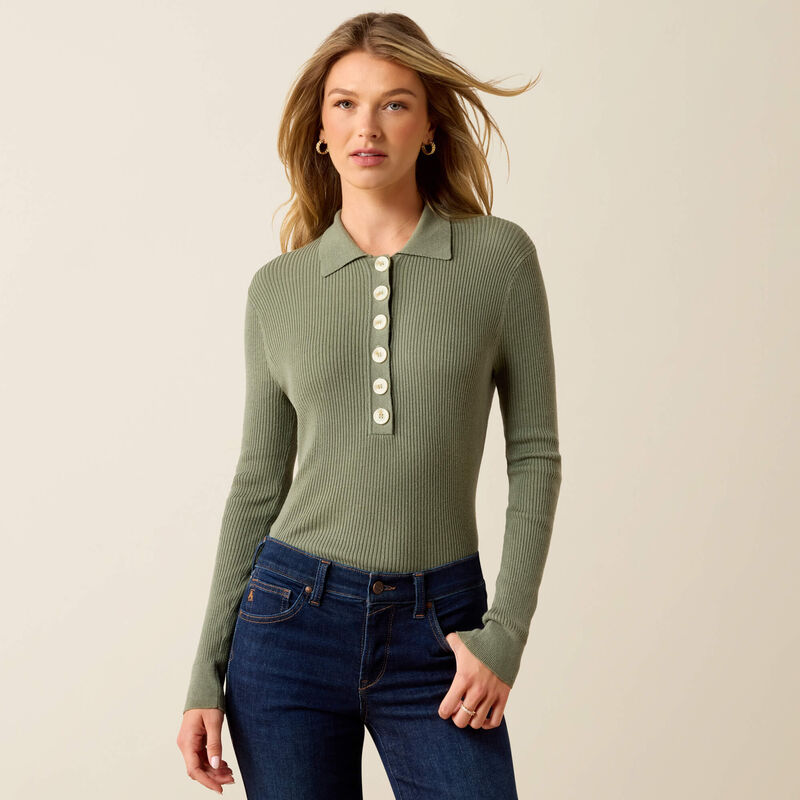 Ariat Winsthorpe Sweater in Sea Spray, front view