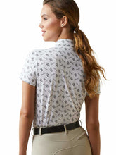 Load image into Gallery viewer, 50% OFF - ARIAT Womens Motif Polo - White Tack Ditsy - Size: SMALL

