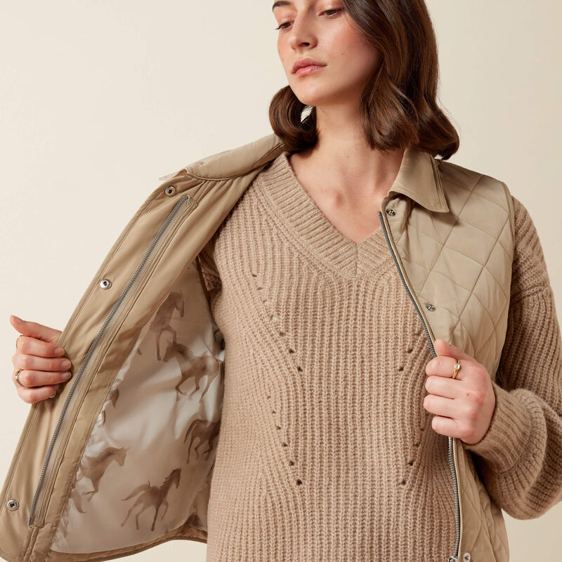 ARIAT Woodgate Quilted Gilet - Womens - Crockery