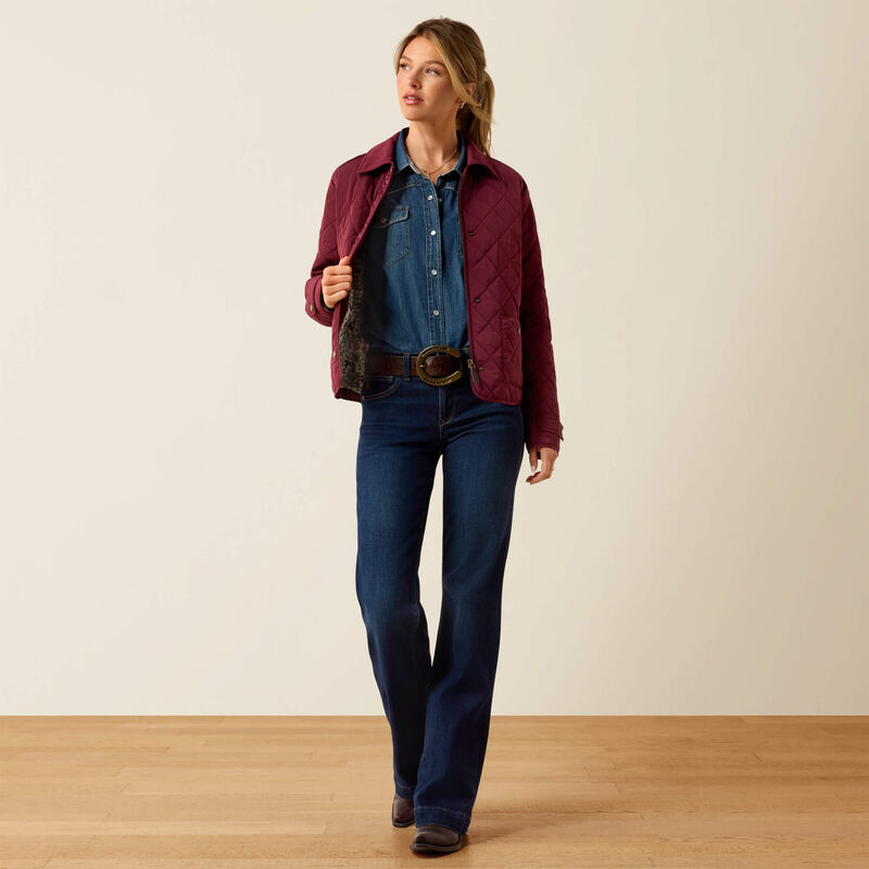 ARIAT Woodgate Quilted Jacket - Womens - Windsor Wine