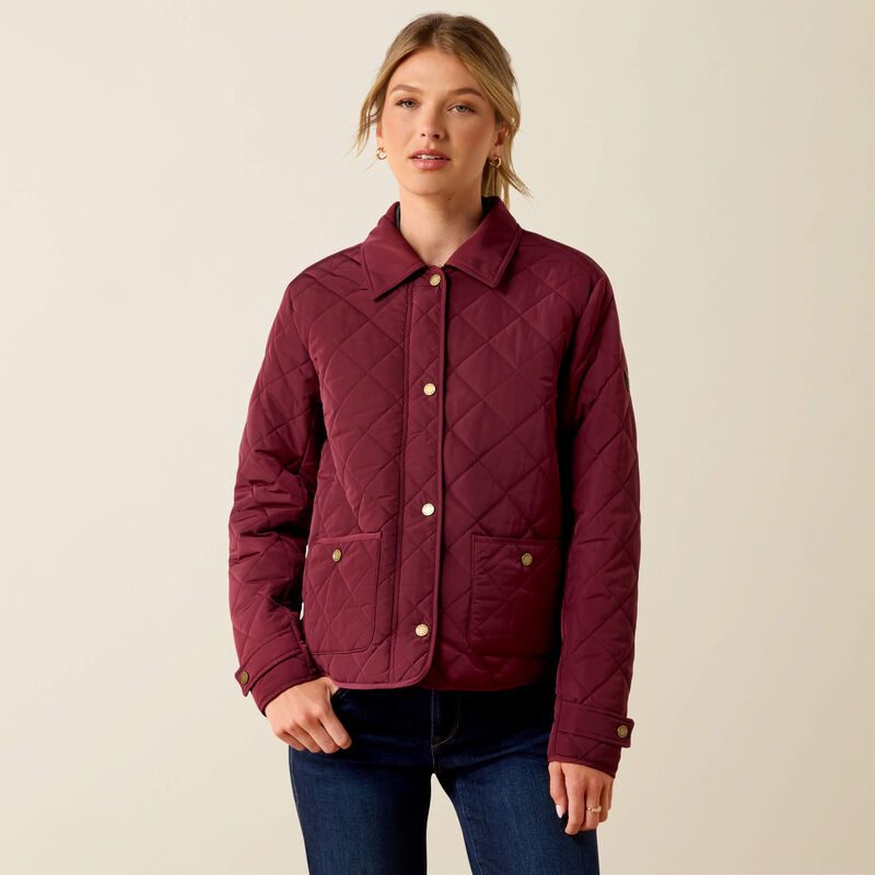 ARIAT Woodgate Quilted Jacket - Womens - Windsor Wine