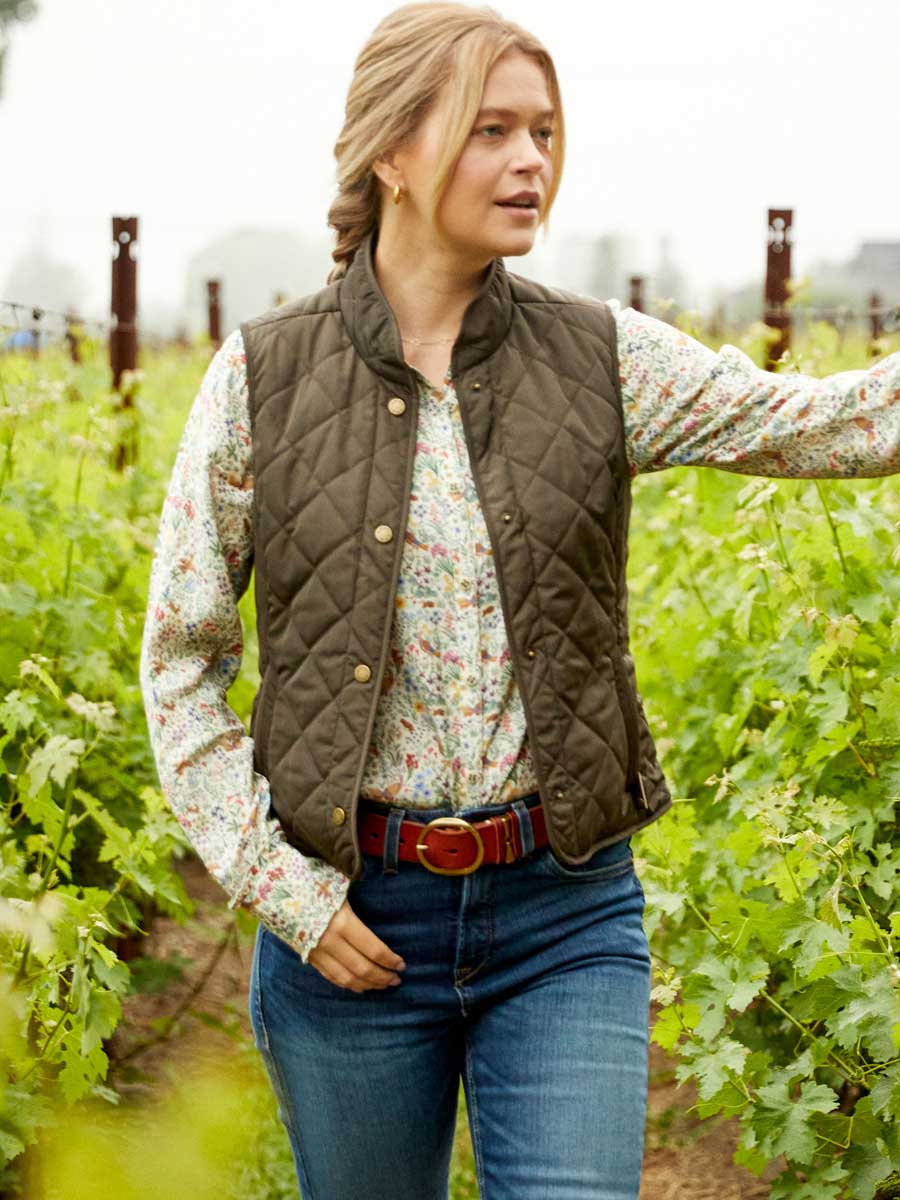ARIAT Woodside Quilted Gilet - Womens - Earth