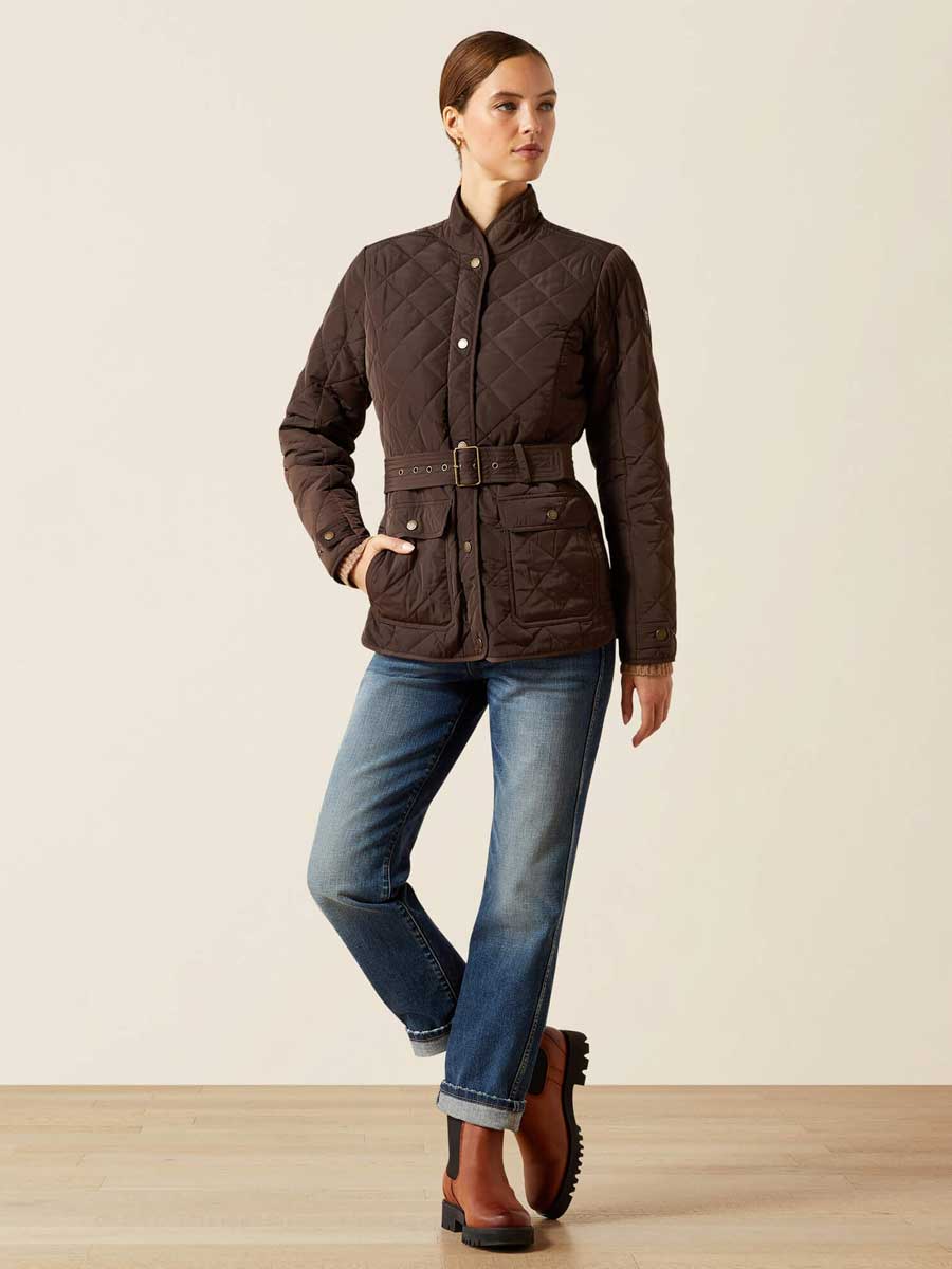 ARIAT Woodside Quilted Insulated Jacket - Womens - Coffee Bean