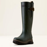 Ariat Woodstock Rubber Boot in Olive Night, front three-quarter view