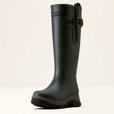 Ariat Woodstock Rubber Boot in Olive Night, front three-quarter view