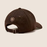 Ariat Wool Country Cap in Dark Chocolate, back view