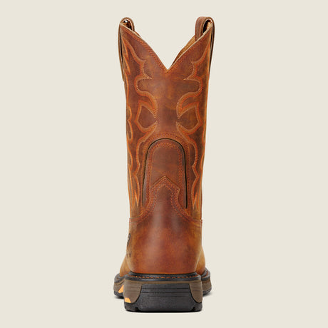 ARIAT Workhog Wide Square Toe Work Boots - Mens H2O Steel Toe Cap - Toast