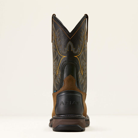 ARIAT Workhog XT Wide Square Toe Work Boots - Mens H2O Carbon Toe Cap - Rye Brown