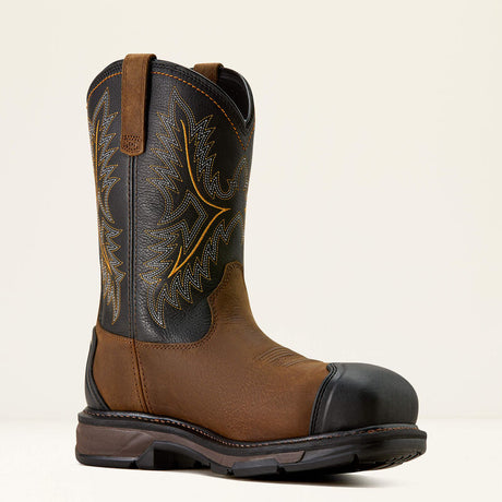 ARIAT Workhog XT Wide Square Toe Work Boots - Mens H2O Carbon Toe Cap - Rye Brown