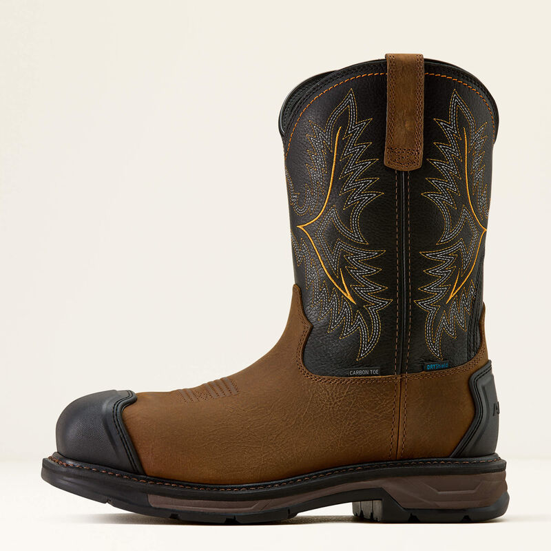 ARIAT Workhog XT Wide Square Toe Work Boots - Mens H2O Carbon Toe Cap - Rye Brown