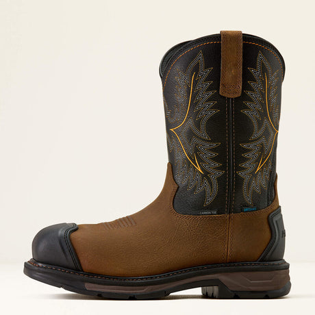 ARIAT Workhog XT Wide Square Toe Work Boots - Mens H2O Carbon Toe Cap - Rye Brown