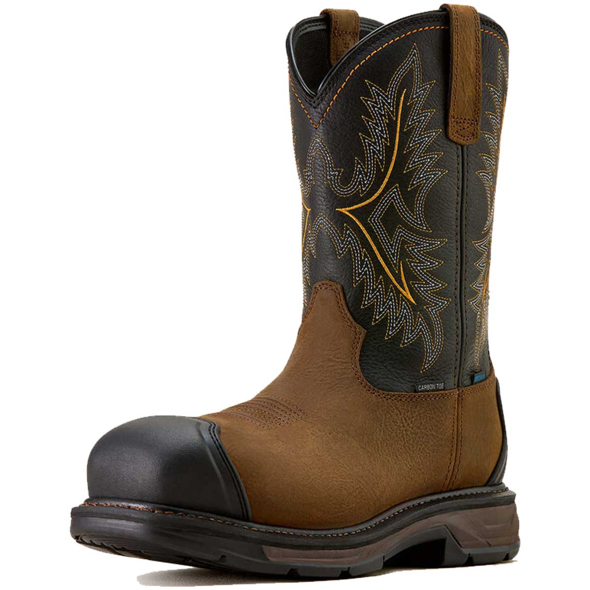 ARIAT Workhog XT Wide Square Toe Work Boots - Mens H2O Carbon Toe Cap - Rye Brown