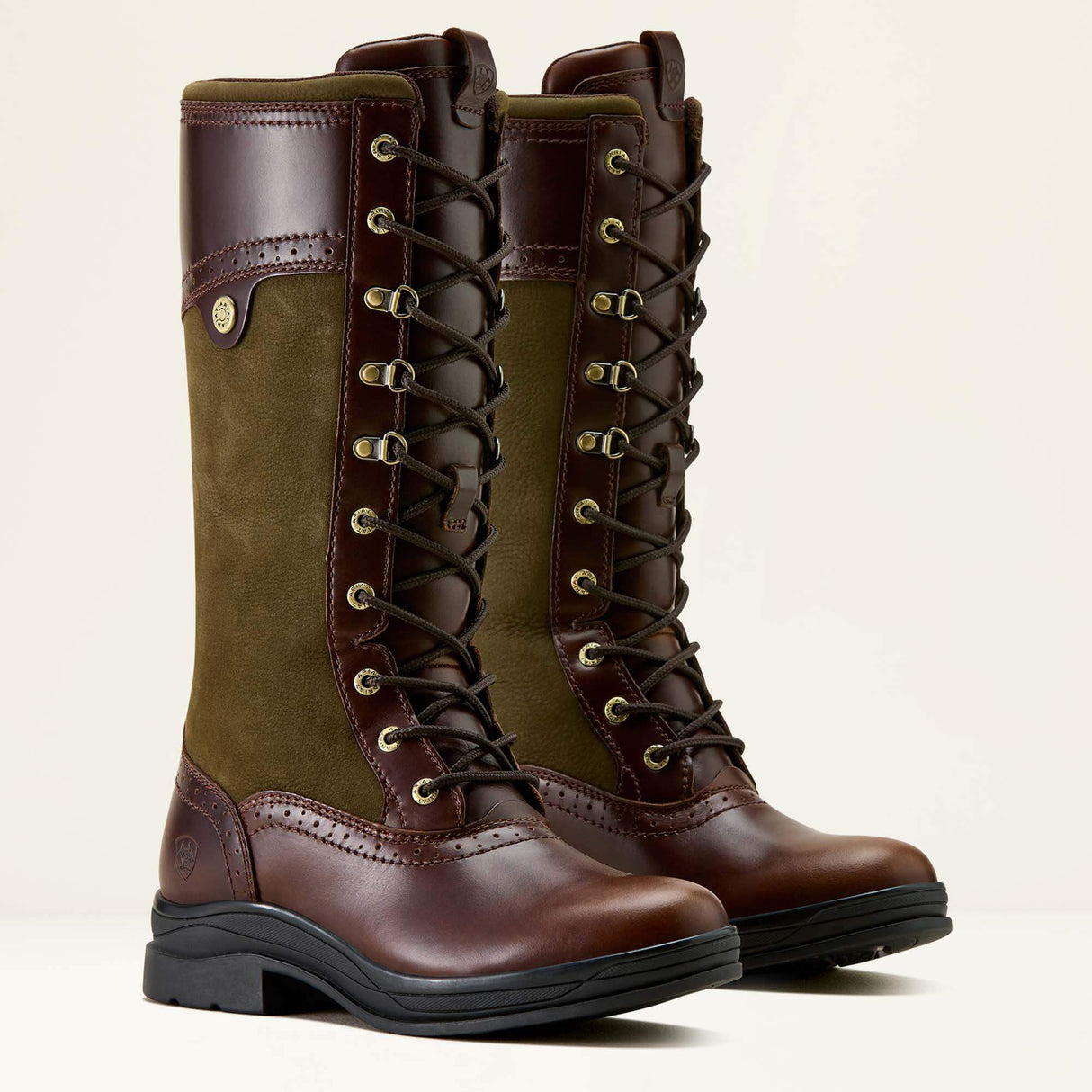 ARIAT Wythburn II Boots - Womens Waterproof H2O - Tobacco Brown/Olive Night