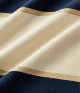 RM Williams Balmain Stripe Polo in Ecru/Navy - view 6