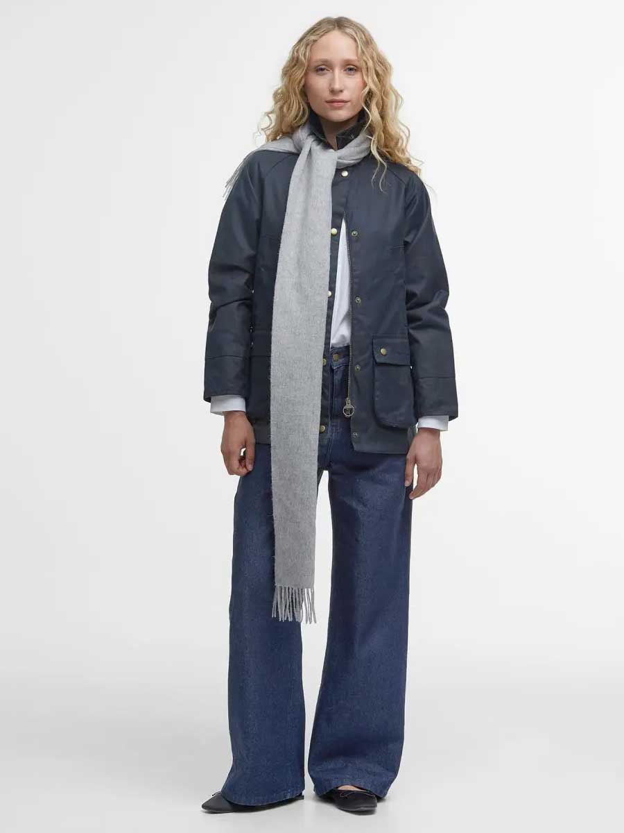 BARBOUR Acorn Wax Jacket - Womens - Classic Navy