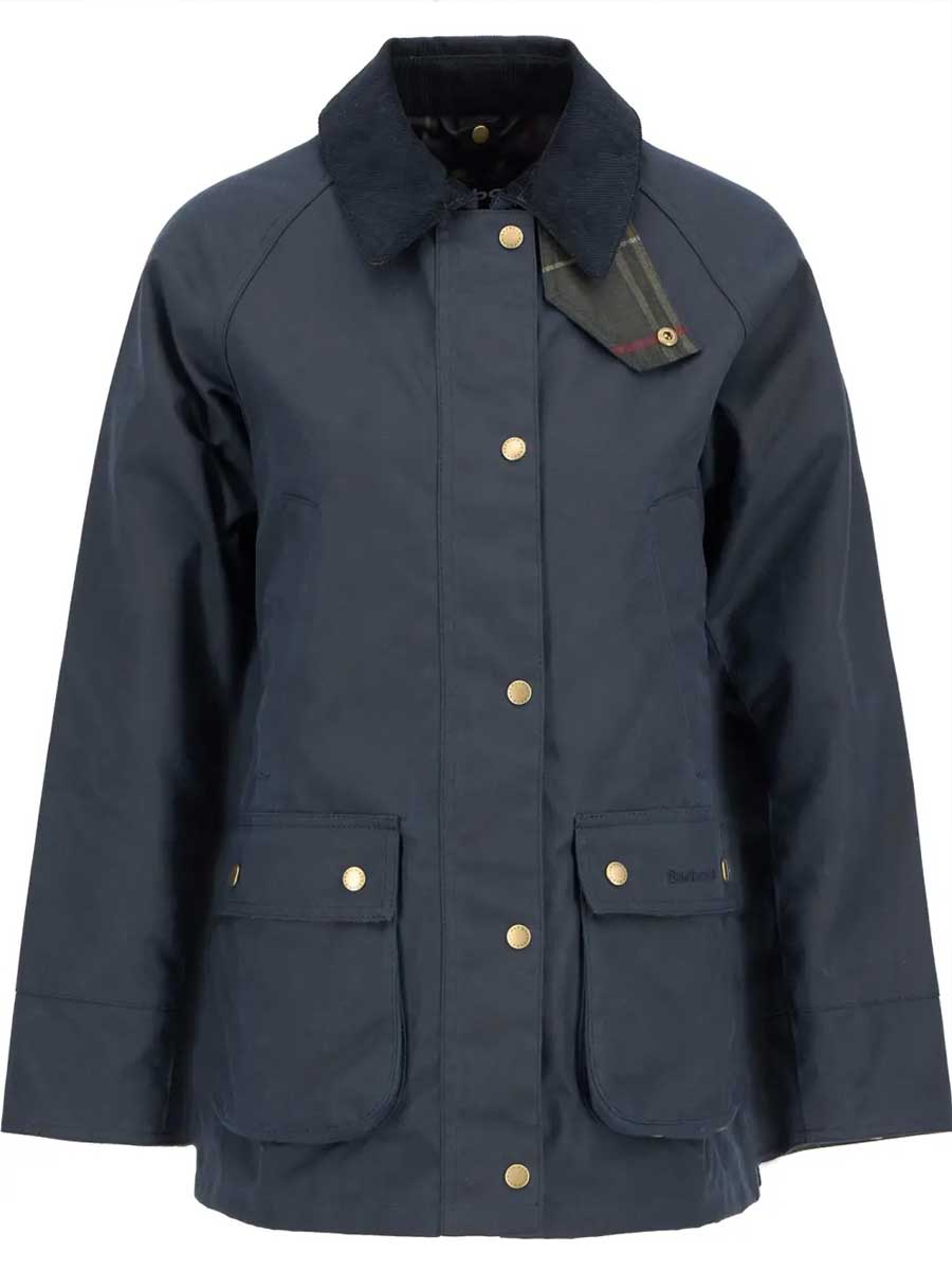 BARBOUR Acorn Wax Jacket - Womens - Classic Navy