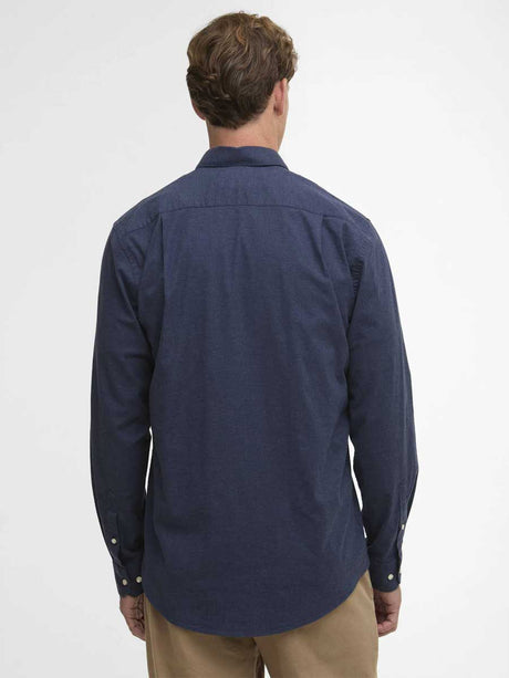 BARBOUR Aukside Regular Shirt - Mens - Navy Marl