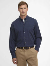 BARBOUR Aukside Regular Shirt - Mens - Navy Marl
