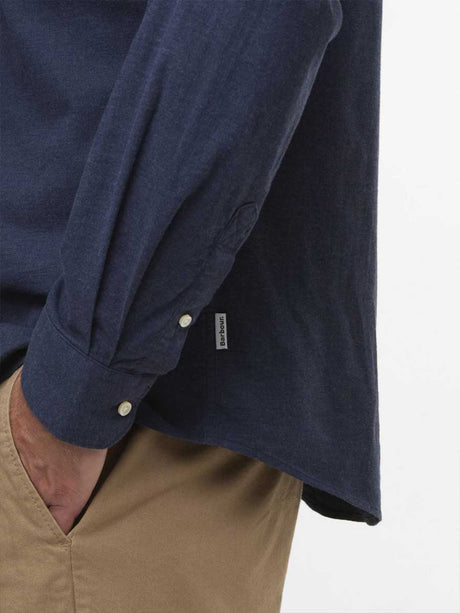 BARBOUR Aukside Regular Shirt - Mens - Navy Marl