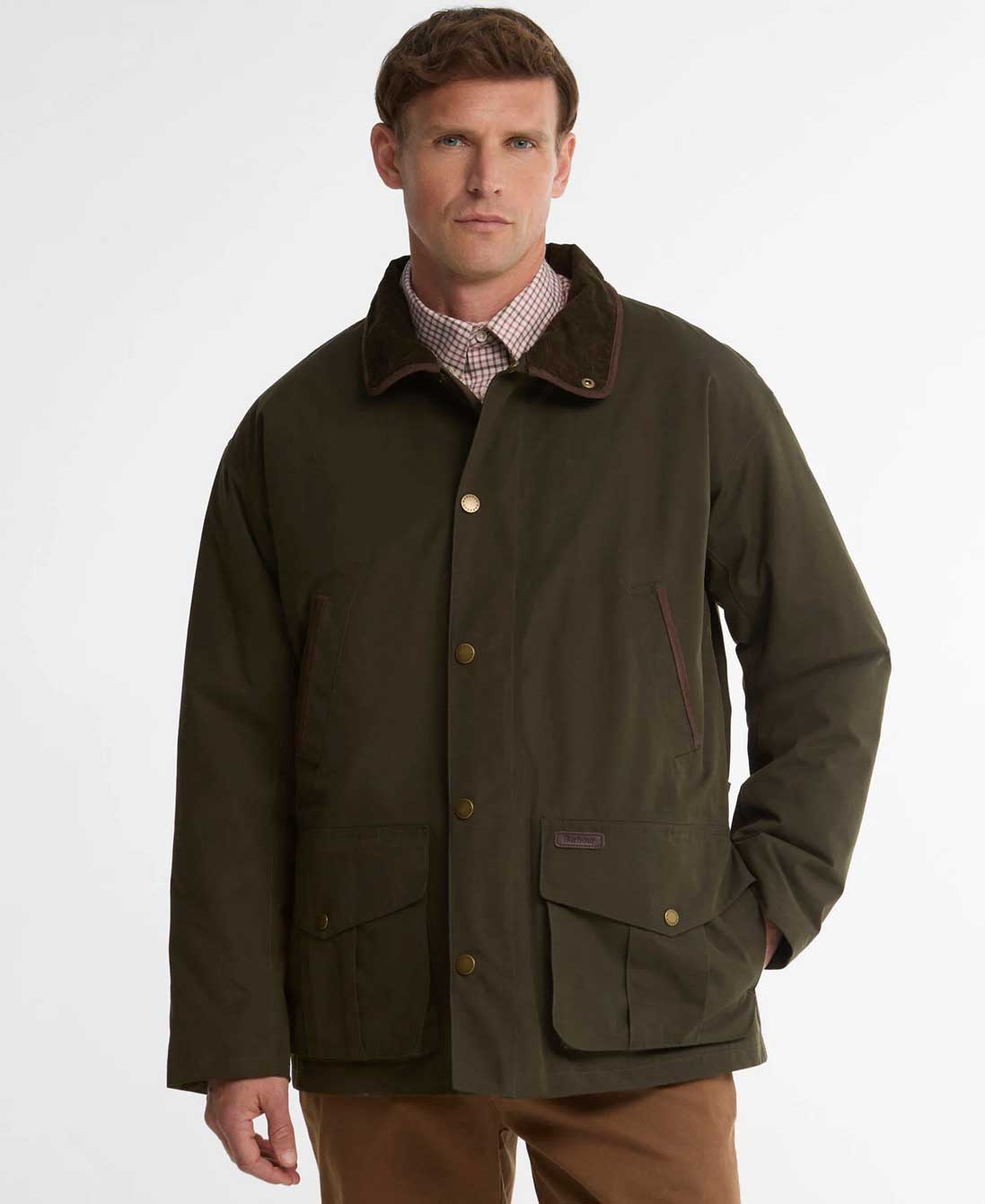 BARBOUR Bromfield Waterproof Jacket - Men's - Dark Olive