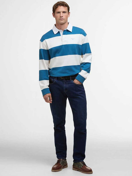 BARBOUR Broome Rugby Shirt - Mens - Midnight Blue