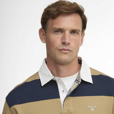 BARBOUR Broome Rugby Shirt - Mens - Navy / Trench