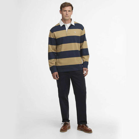 BARBOUR Broome Rugby Shirt - Mens - Navy / Trench