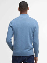 BARBOUR Cotton Half Zip - Mens - Blue Stone