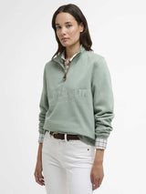 BARBOUR Cynthia Half Zip Sweathshirt - Womens - Blue Sage