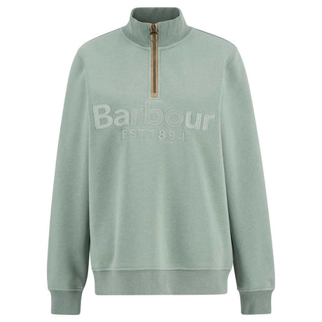 BARBOUR Cynthia Half Zip Sweathshirt - Womens - Blue Sage