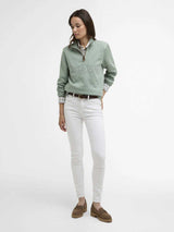 BARBOUR Cynthia Half Zip Sweathshirt - Womens - Blue Sage