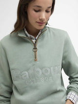 BARBOUR Cynthia Half Zip Sweathshirt - Womens - Blue Sage