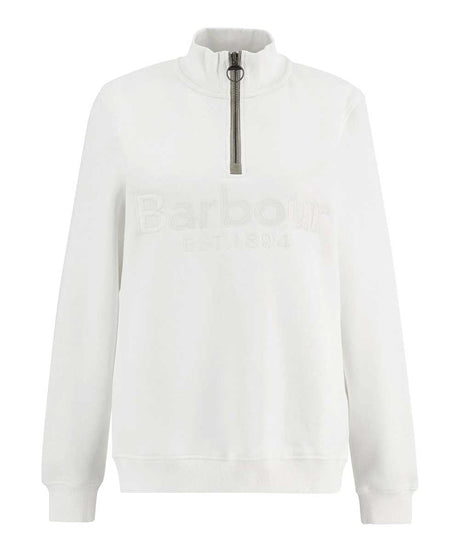 BARBOUR Cynthia Half Zip Sweathshirt - Womens - Cloud