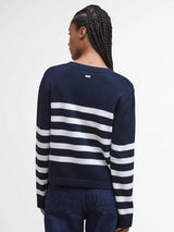 BARBOUR Demi Striped Crew Neck Jumper - Women's - Dark Navy Stripe