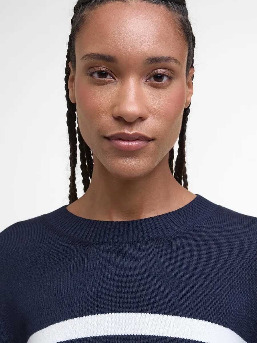 30% OFF BARBOUR Demi Striped Crew Neck Jumper - Women's - Dark