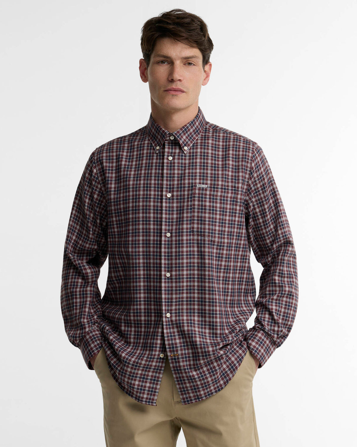 BARBOUR Dishford Thermo-Weave Regular Fit Long-Sleeved Shirt - Mens