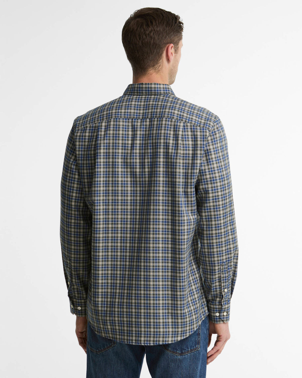 BARBOUR Dishford Thermo-Weave Regular Fit Long-Sleeved Shirt - Mens - Olive